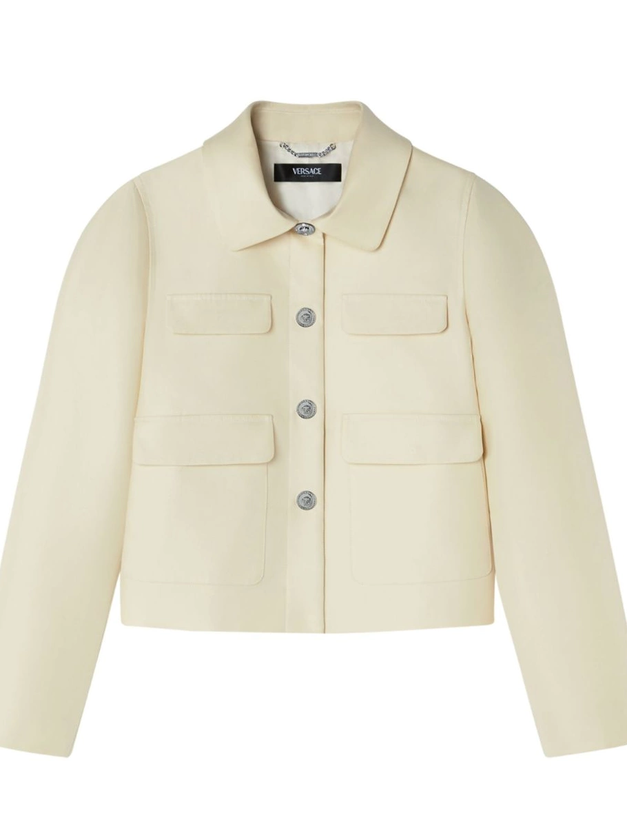 Affordable Women silk-blend Versace jacket cropped 0701